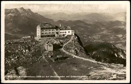 Ansichtskarte Berchtesgaden Watzmannhaus Untersberg Berg-Panorama 1956