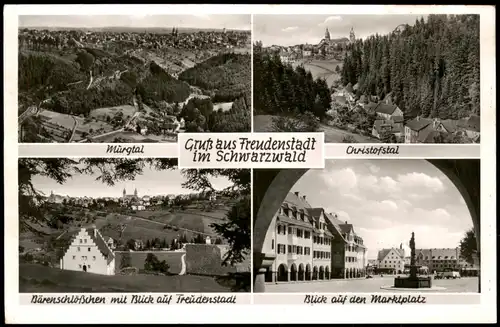 Freudenstadt  Christofstal Murgtal Bärenschlößchen Blick auf Freudenstadt 1960