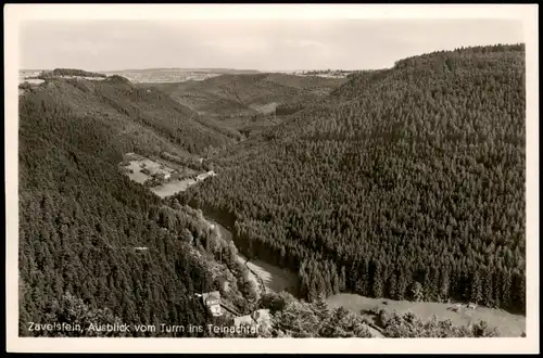 Bad Teinach-Zavelstein Zavelstein Ausblick vom Turm ins Teinachtal 1960