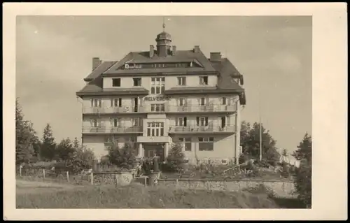 Postcard Taus Domažlice Hotel Belvedere 1940