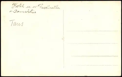 Postcard Taus Domažlice Hotel Belvedere 1940