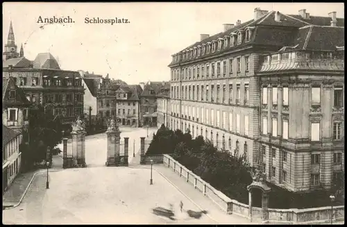 Ansichtskarte Ansbach Schloßplatz 1906