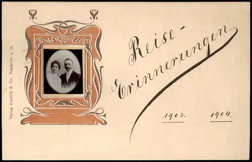 Liebe Liebespaare - Love JUGENDSTIL Ornament Kaehling Frankfurt 1904