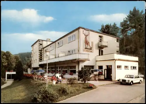 Ansichtskarte Heigenbrücken WALDHOTEL ST. HUBERTUS Auto Mercedes davor 1975