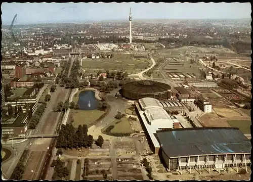 Ansichtskarte Dortmund Bundesgartenschau BUGA Luftaufnahme 1959