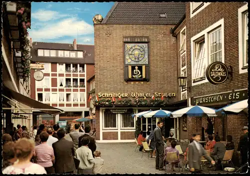 Altstadt-Düsseldorf Altstadt-Ansicht mit Kneipen u. Leuten 1965