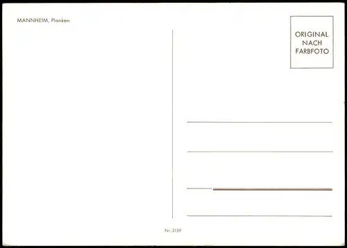 Ansichtskarte Mannheim Planken am Abend bzw. bei Nacht 1960