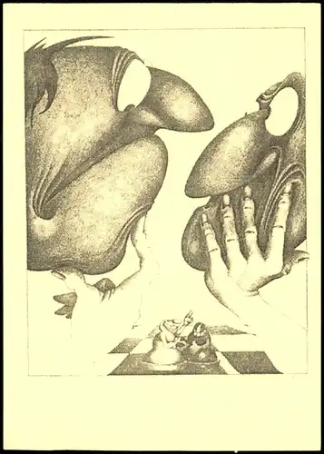 Schach-Spiel Chess-Game Motivkarte Illustrative Darstellung 2005