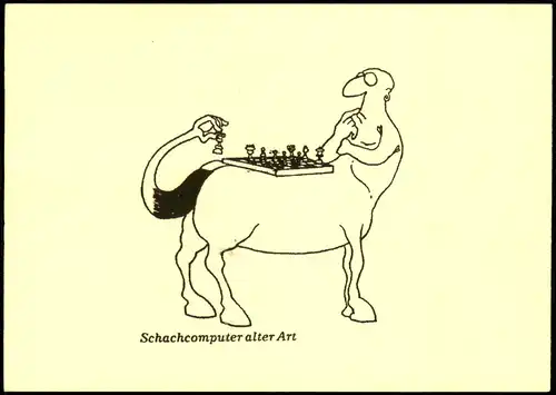 Ansichtskarte  Schach-Spiel Chess-Game "Schachcomputer alter Art" 2002