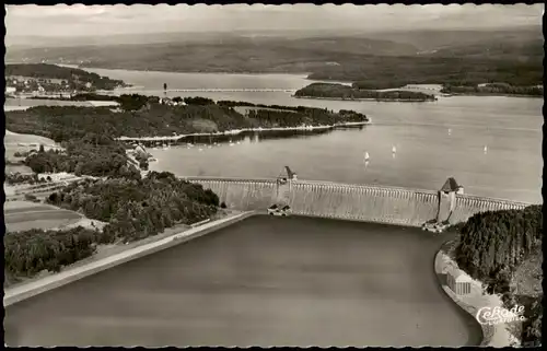 Ansichtskarte Günne Möhnesee Sperrmauer 1954