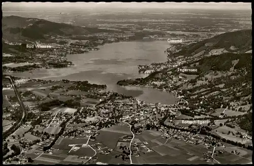 Ansichtskarte Bad Wiessee Tegernsee (See) Panorama Gesamtansicht 1960