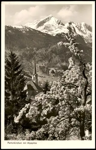 Ansichtskarte Garmisch-Partenkirchen Umland-Ansicht mit Alpspitze 1957