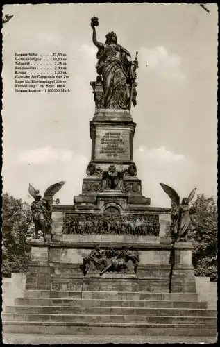 Rüdesheim (Rhein) National-Denkmal Niederwalddenkmal am Rhein 1962