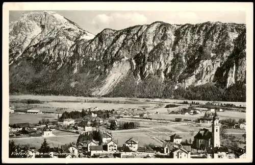 Ansichtskarte Kiefersfelden Panorama Blick mit Kaisergebirge 1950