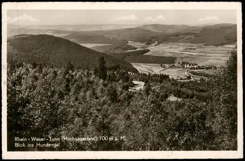 .Nordrhein-Westfalen Rhein - Weser - Turm (Hochsauerland) Hundemtal 1952