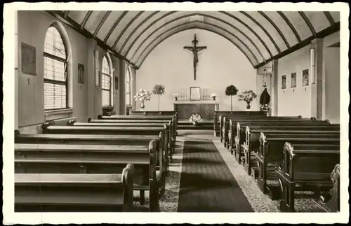 Arnoldsweiler-Düren Landfrauenschule Arnoldsweiler Kapelle Innenansicht 1955