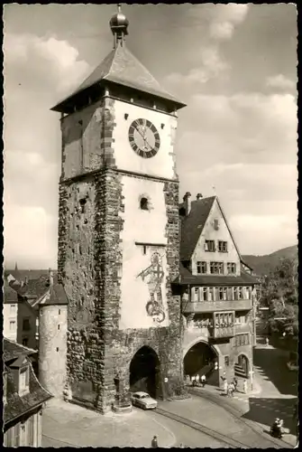 Ansichtskarte Freiburg im Breisgau Partie am Schwabentor 1960