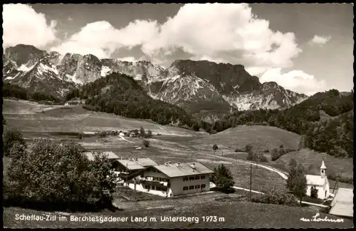 Berchtesgaden Scheffau-Zill im Berchtesgadener Land m. Untersberg 1960