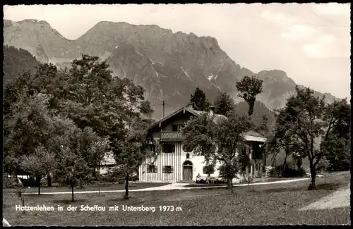 Ansichtskarte .Bayern Hatzenlehen in der Scheffau mit Untersberg 1967
