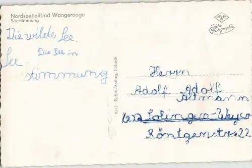 Ansichtskarte Wangerooge Seestimmung 1965