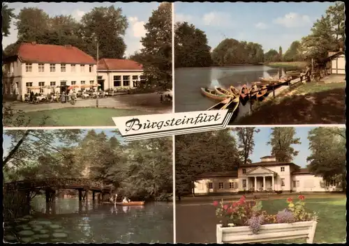 Ansichtskarte Burgsteinfurt-Steinfurt Park, Restaurant, Anlegestelle 1963