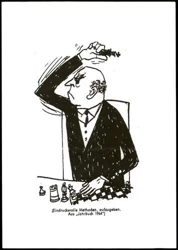 Ansichtskarte  Schach - Spiel Fernschach beschrieben Scherzkarte Aufgabe 2002