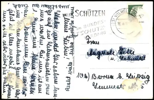 Wilhelmshaven Mehrbild-AK mit Sparkasse, Theater, Haupt-Postamt, LVA 1955