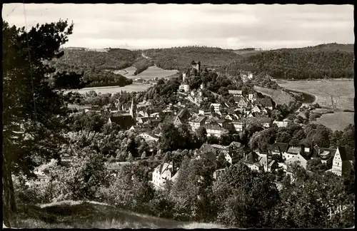 Ansichtskarte Pappenheim Panorama-Ansicht mit Burg u. Galluskirche 1960