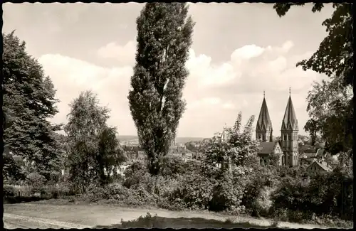 Ansichtskarte Iserlohn Katholische Kirche durch die Bäume 1956