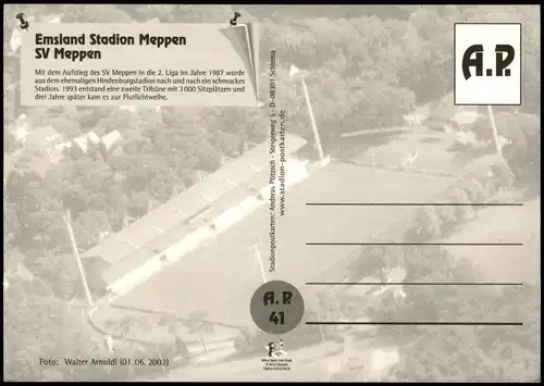 Ansichtskarte Meppen Luftbild Emslandstadion 2002