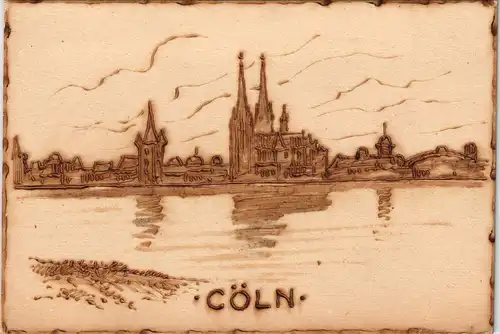 Ansichtskarte Köln Silhouette - Künstlerkarte # 1912 Prägekarte