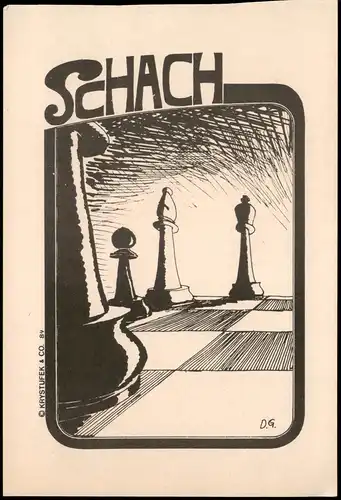 Ansichtskarte  Schach - Spiel EUROPA-ROCHADE Werbe Ansichtskarte 1984