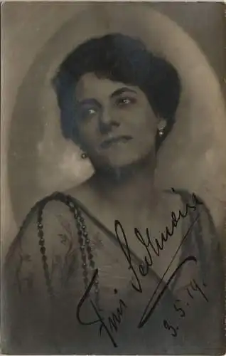 Foto  Fini Sedlmaier, Stummfilm Autogrammkarte 1919 Privatfoto