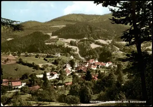 Tegernau-Kleines Wiesental Panorama-Ansicht; Ort im Schwarzwald 1973