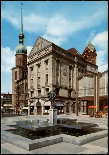 Ansichtskarte Dortmund St. Reinoldi-Kirche und Bläserbrunnen 1966