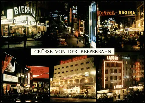 Ansichtskarte St. Pauli-Hamburg Mehrbildkarte GRÜSSE VON DER REEPERBAHN 1970