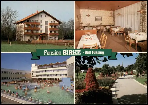 Ansichtskarte Bad Füssing Pension BIRKE Mehrbildkarte 1987