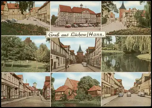 Ansichtskarte Lüchow (Wendland) Mehrbildkarte mit 9 Ortsansichten 1960