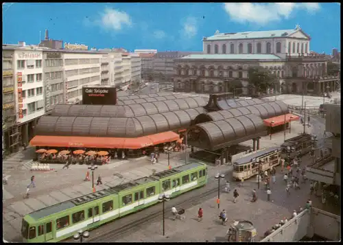 Ansichtskarte Hannover Tram Straßenbahn passiert Kröpcke 1985