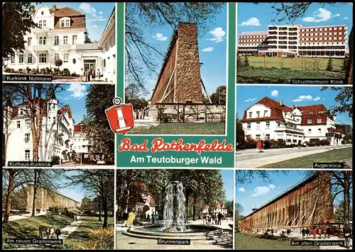 Bad Rothenfelde Mehrbild-AK div. Kliniken Schüchtermann Klinik Augenklinik 1976