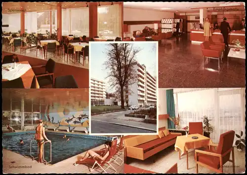 Wiesbaden Mehrbildkarte mit Innenansichten Kurkliniken Dr. Drexler 1990