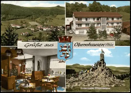 Gersfeld (Rhön) Mehrbildkarte mit Gasthaus und Pension Hohe Rhön 1973