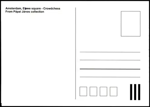 Postkaart Amsterdam Amsterdam Ewwe square - Crowdchess, Chess Schach 1985