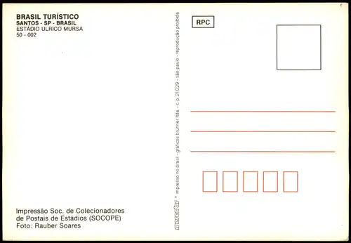 Postcard Santos ESTÁDIO ULRICO MURSA Stadion 1995