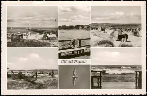 Ansichtskarte Scharbeutz Mehrbildkarte des Ostseebades Ostsee 1960