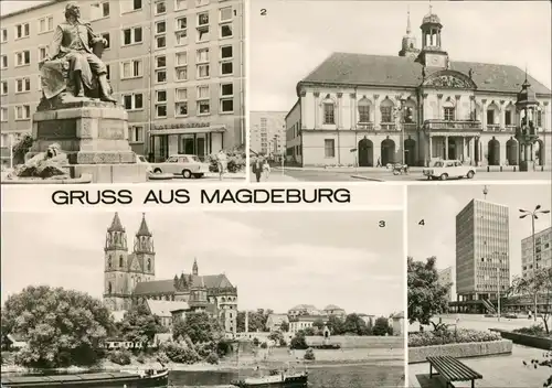 Magdeburg Otto-Guericke-Denkmal, Altes Rathaus, Dom Ostendorfer Straße 1973