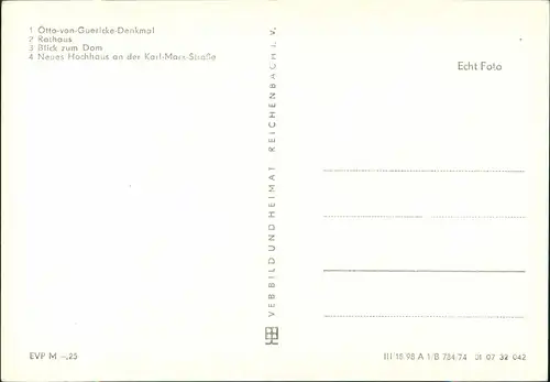 Magdeburg Otto-Guericke-Denkmal, Altes Rathaus, Dom Ostendorfer Straße 1973