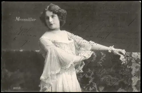 Ansichtskarte  Schöne Frau Tänzerin - Riesenfächer 1905
