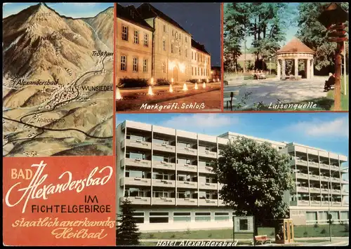 Ansichtskarte Bad Alexandersbad Hotel, Schloß, Luisenquelle 1981