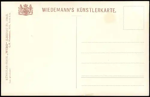 Manebach-Ilmenau Manebacher Tal. Stimmungsbild, Künstlerkarte 1912